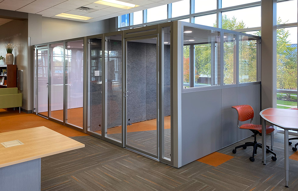 private study pods at college