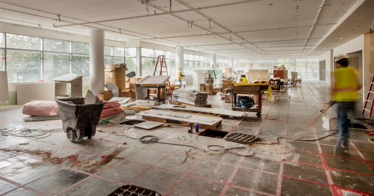 office construction scene